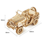 Robotime ROKR Army Jeep Car 3D Wooden Puzzle Model MC701