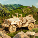 Robotime ROKR Army Jeep Car 3D Wooden Puzzle Model MC701