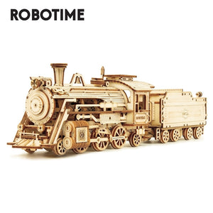 Robotime Rokr Wooden Model Kit 3D Steam Train